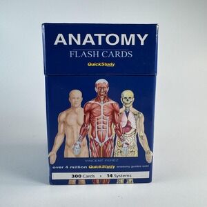 Anatomy Flash Cards QuickStudy Vincent Perez 300 Cards 14 Systems Study Aid